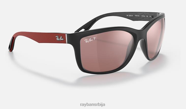 Ray-Ban рб8356м сцудериа феррари колекција P0HP1173 наочаре за сунце мат црна/љубичаста/сребрна мушкарци