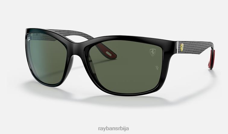 Ray-Ban рб8356м сцудериа феррари колекција P0HP1174 наочаре за сунце полирана црно/зелена мушкарци