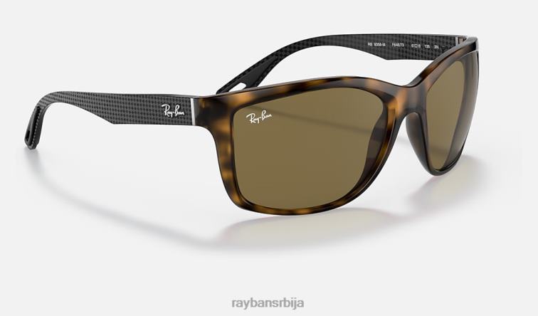 Ray-Ban рб8356м сцудериа феррари колекција P0HP1175 наочаре за сунце полирана хавана/тамно браон мушкарци