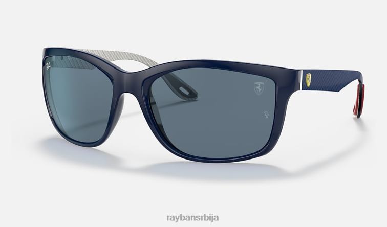 Ray-Ban рб8356м сцудериа феррари колекција P0HP1176 наочаре за сунце полирана плава/тамно плава мушкарци