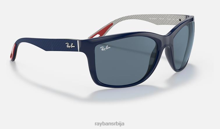 Ray-Ban рб8356м сцудериа феррари колекција P0HP1176 наочаре за сунце полирана плава/тамно плава мушкарци