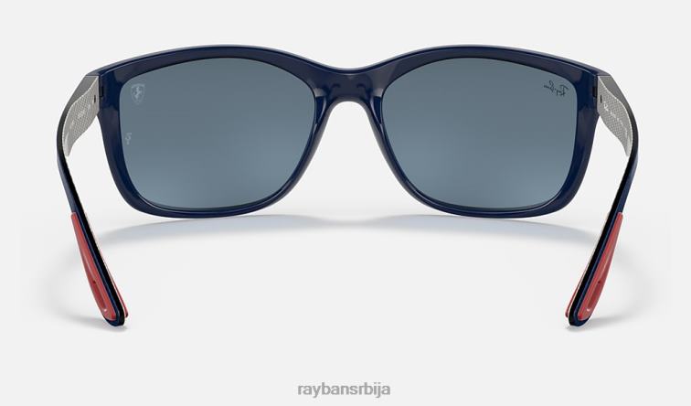 Ray-Ban рб8356м сцудериа феррари колекција P0HP1176 наочаре за сунце полирана плава/тамно плава мушкарци