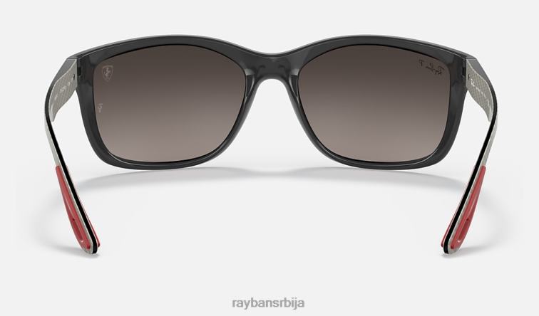 Ray-Ban рб8356м сцудериа феррари колекција P0HP1177 наочаре за сунце полирана сива/сребрна мушкарци