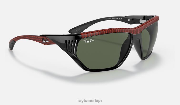 Ray-Ban рб8359м сцудериа феррари колекција P0HP1199 наочаре за сунце полирана црно/зелена мушкарци