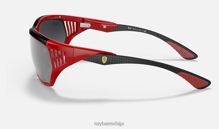Ray-Ban рб8359м сцудериа феррари колекција P0HP1201 наочаре за сунце полирано црвено/сиво мушкарци