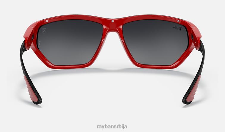 Ray-Ban рб8359м сцудериа феррари колекција P0HP1201 наочаре за сунце полирано црвено/сиво мушкарци