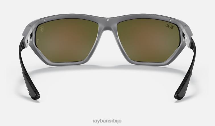 Ray-Ban рб8359м сцудериа феррари колекција P0HP1202 наочаре за сунце полирана сива/плава мушкарци