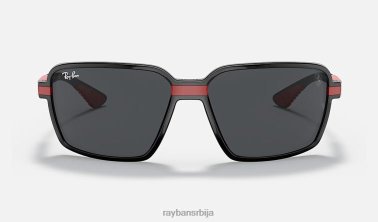 Ray-Ban рб8360м сцудериа феррари колекција P0HP1362 наочаре за сунце полирано црно/светло браон мушкарци