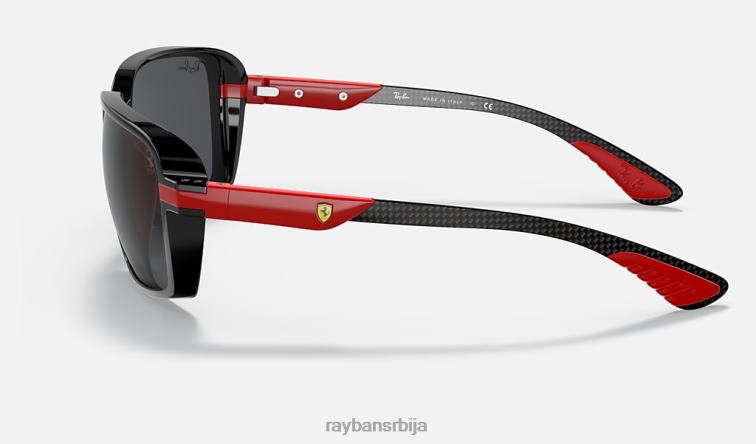 Ray-Ban рб8360м сцудериа феррари колекција P0HP1362 наочаре за сунце полирано црно/светло браон мушкарци