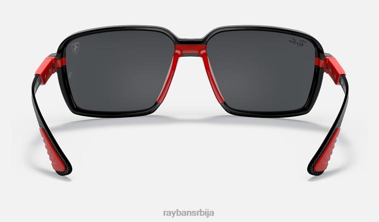 Ray-Ban рб8360м сцудериа феррари колекција P0HP1362 наочаре за сунце полирано црно/светло браон мушкарци