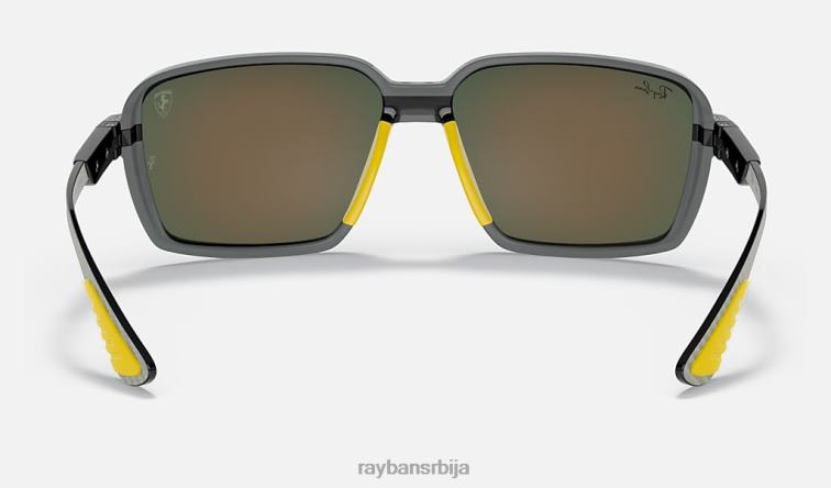 Ray-Ban рб8360м сцудериа феррари колекција P0HP1363 наочаре за сунце полирана сива/црвена мушкарци