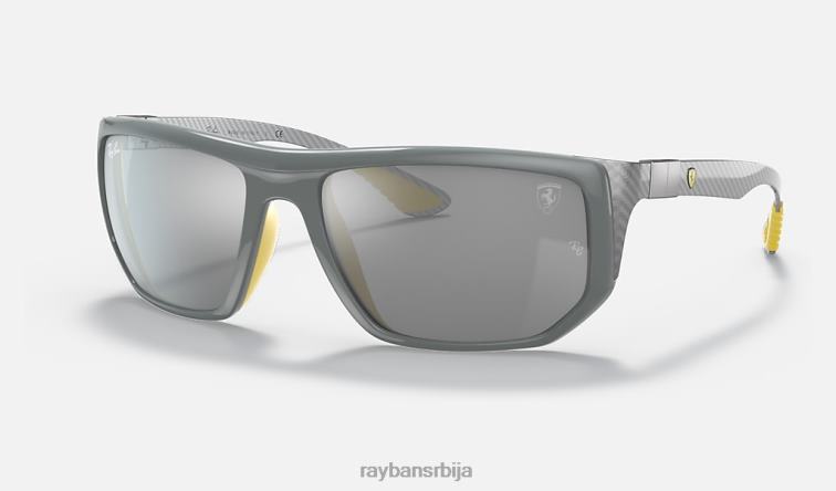 Ray-Ban рб8361м сцудериа феррари колекција P0HP1447 наочаре за сунце полирана сива/сива мушкарци