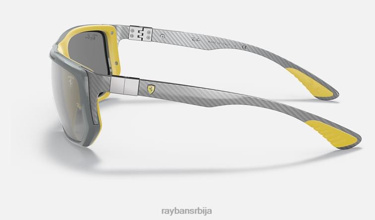 Ray-Ban рб8361м сцудериа феррари колекција P0HP1447 наочаре за сунце полирана сива/сива мушкарци