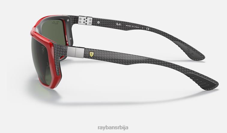 Ray-Ban рб8361м сцудериа феррари колекција P0HP1449 наочаре за сунце полирано црвено/тамно зелено мушкарци
