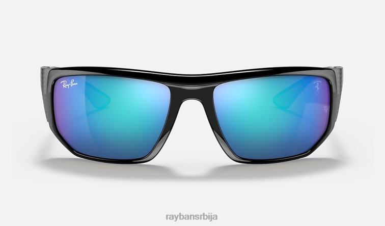 Ray-Ban рб8361м сцудериа феррари колекција P0HP1450 наочаре за сунце полирана црно/плава мушкарци