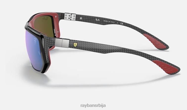 Ray-Ban рб8361м сцудериа феррари колекција P0HP1450 наочаре за сунце полирана црно/плава мушкарци