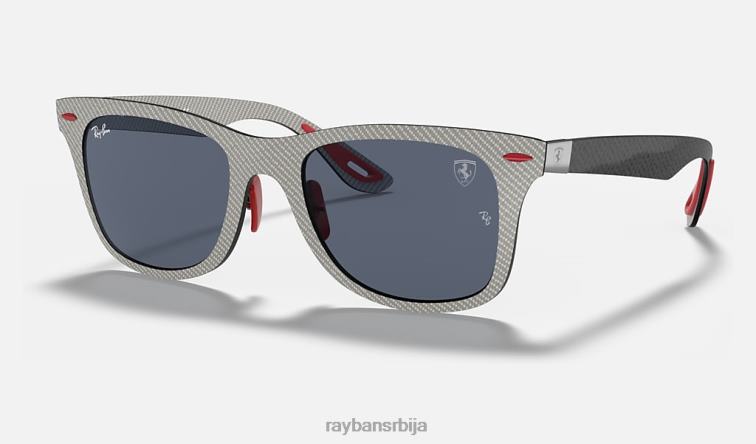 Ray-Ban рб8395м сцудериа феррари колекција P0HP1483 наочаре за сунце мат сива/сива мушкарци