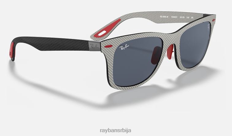 Ray-Ban рб8395м сцудериа феррари колекција P0HP1483 наочаре за сунце мат сива/сива мушкарци