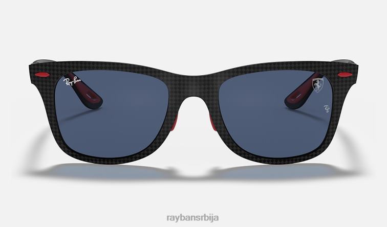 Ray-Ban рб8395м сцудериа феррари колекција P0HP1484 наочаре за сунце мат црна/тамно плава мушкарци