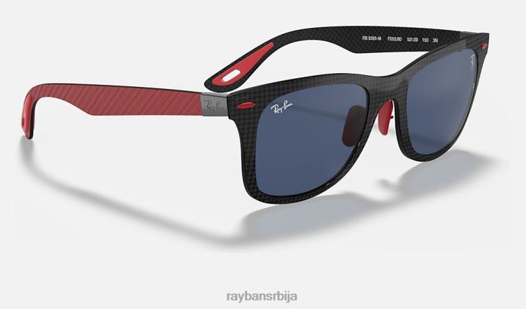 Ray-Ban рб8395м сцудериа феррари колекција P0HP1484 наочаре за сунце мат црна/тамно плава мушкарци