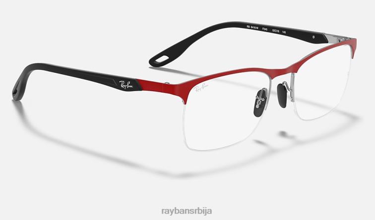 Ray-Ban рб8416м сцудериа феррари колекција P0HP2386 наочаре за сунце мат црвена мушкарци