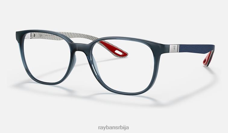 Ray-Ban рб8907м колекција сцудериа феррари P0HP2491 наочаре за сунце углачано провидно плаво мушкарци