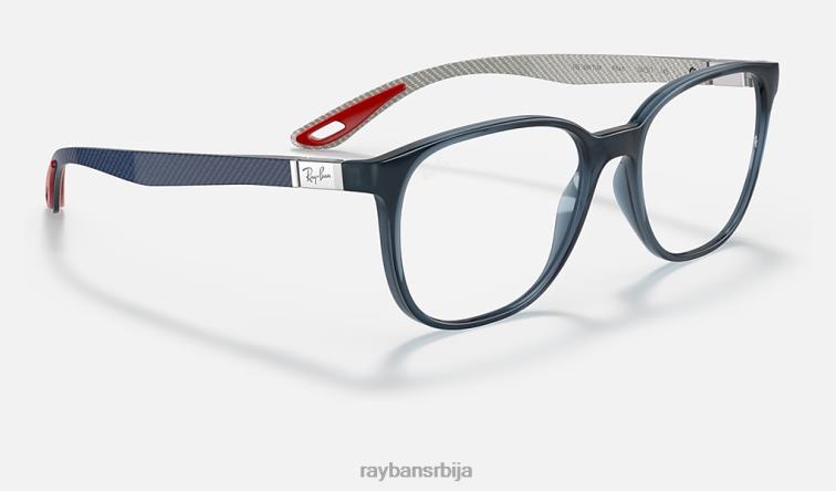 Ray-Ban рб8907м колекција сцудериа феррари P0HP2491 наочаре за сунце углачано провидно плаво мушкарци