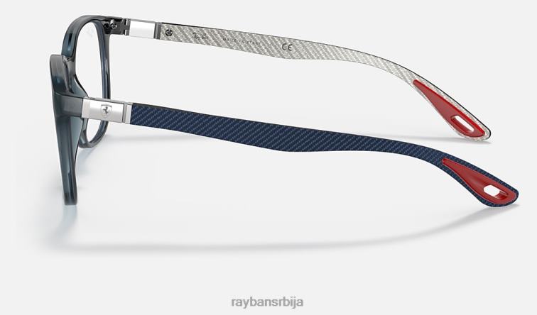 Ray-Ban рб8907м колекција сцудериа феррари P0HP2491 наочаре за сунце углачано провидно плаво мушкарци
