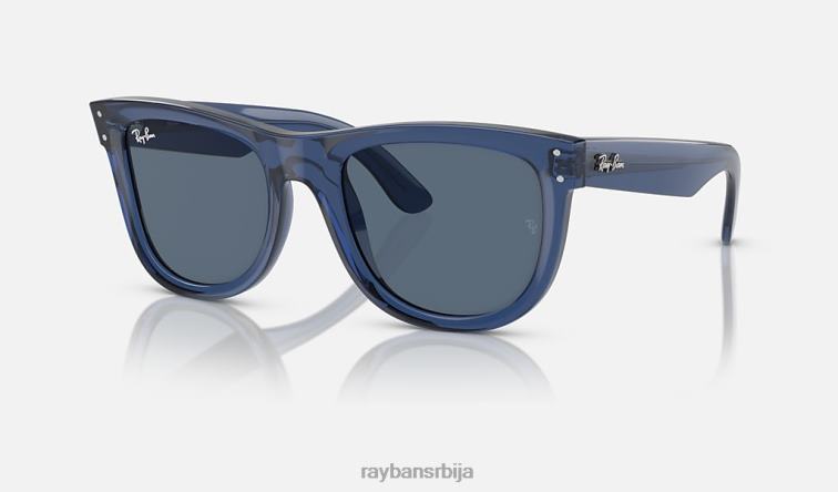Ray-Ban ваифарер реверс P0HP100 наочаре за сунце полирана провидна тамноплава/плава мушкарци