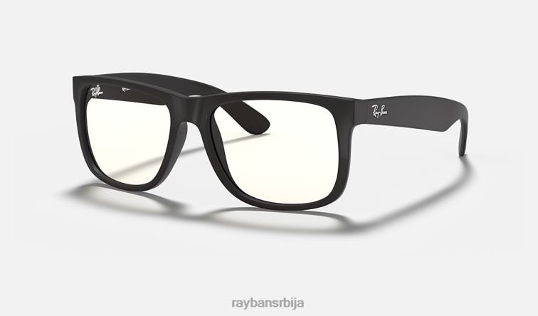 Ray-Ban јустин цлеар P0HP1003 наочаре за сунце мат црна/провидна мушкарци