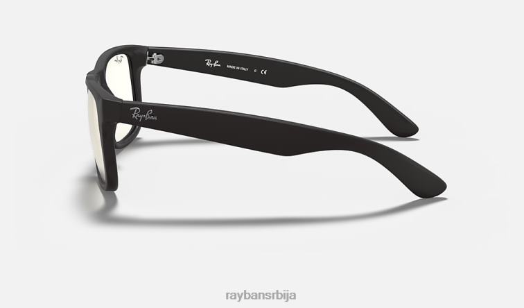 Ray-Ban јустин цлеар P0HP1003 наочаре за сунце мат црна/провидна мушкарци