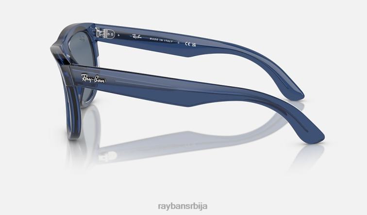 Ray-Ban ваифарер реверс P0HP100 наочаре за сунце полирана провидна тамноплава/плава мушкарци