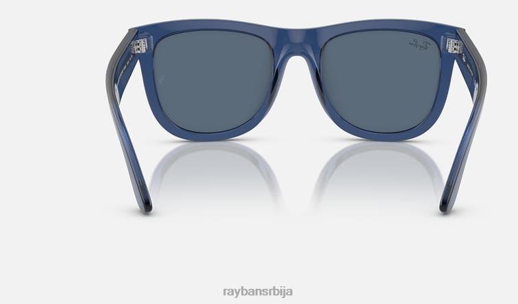 Ray-Ban ваифарер реверс P0HP100 наочаре за сунце полирана провидна тамноплава/плава мушкарци