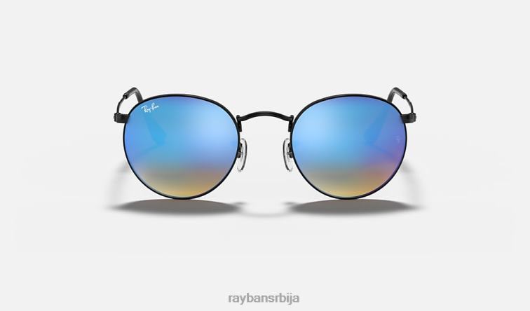 Ray-Ban округли градијент блиц сочива P0HP1012 наочаре за сунце полирана црно/плава мушкарци