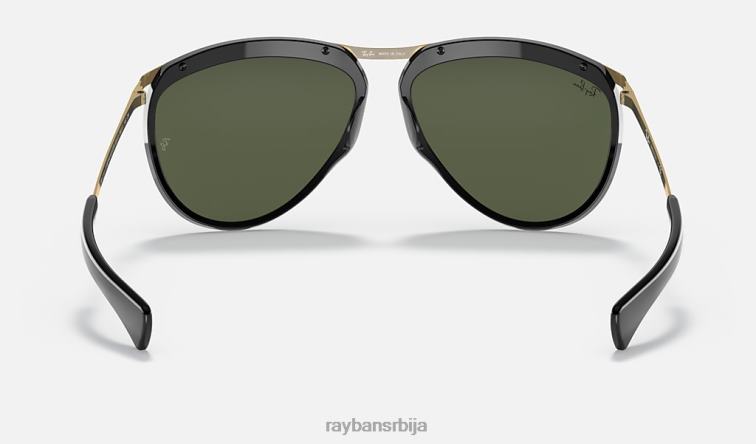 Ray-Ban авијатичар олимпијац P0HP1022 наочаре за сунце полирана црно/зелена мушкарци