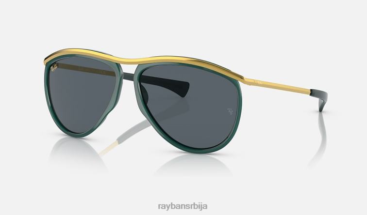 Ray-Ban авијатичар олимпијац P0HP1025 наочаре за сунце полирана провидна зелена/плава мушкарци