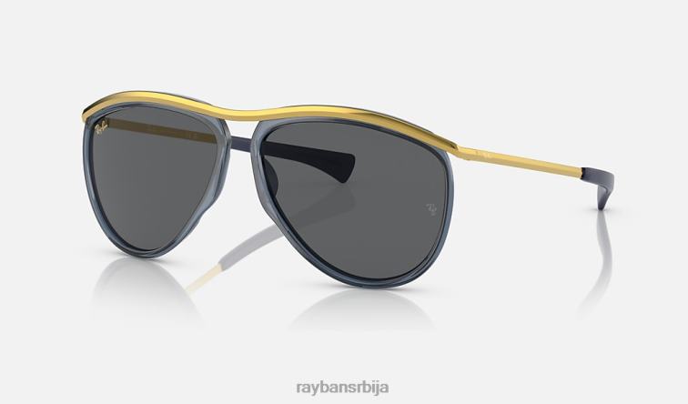 Ray-Ban авијатичар олимпијац P0HP1027 наочаре за сунце полирана провидна плава/сива мушкарци