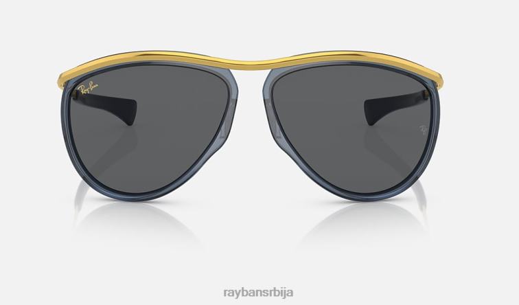 Ray-Ban авијатичар олимпијац P0HP1027 наочаре за сунце полирана провидна плава/сива мушкарци