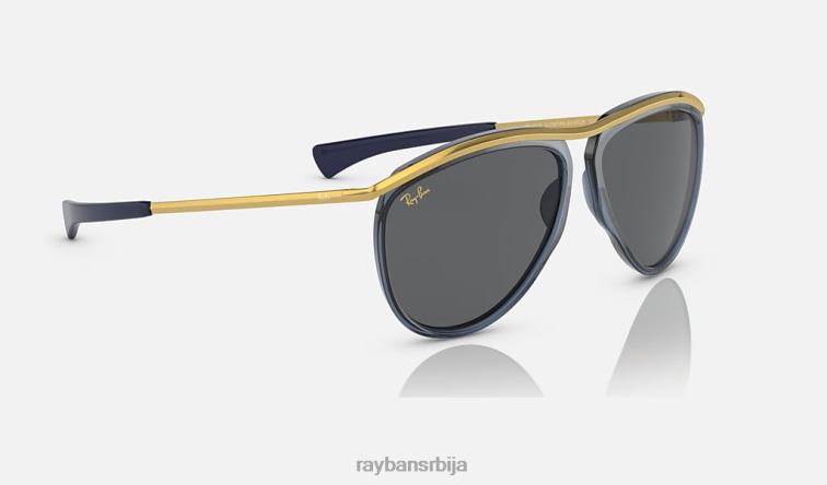 Ray-Ban авијатичар олимпијац P0HP1027 наочаре за сунце полирана провидна плава/сива мушкарци