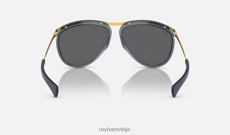 Ray-Ban авијатичар олимпијац P0HP1027 наочаре за сунце полирана провидна плава/сива мушкарци