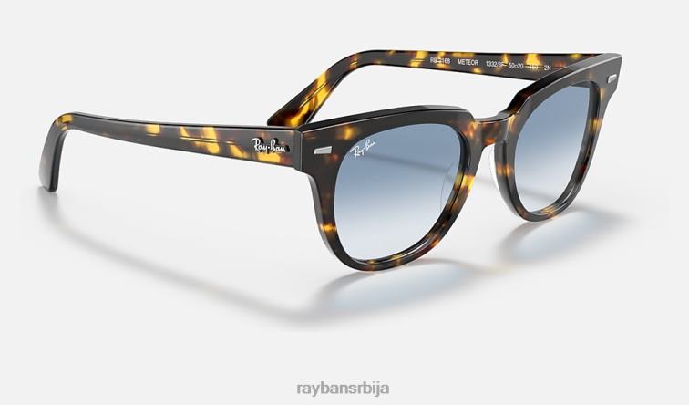 Ray-Ban метеор флецк P0HP1033 наочаре за сунце полирана жута хавана/светло плава мушкарци