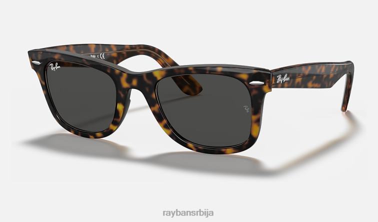 Ray-Ban оригинал ваифарер бицолор P0HP1051 наочаре за сунце углачана хавана на провидној браон/тамно сивој мушкарци
