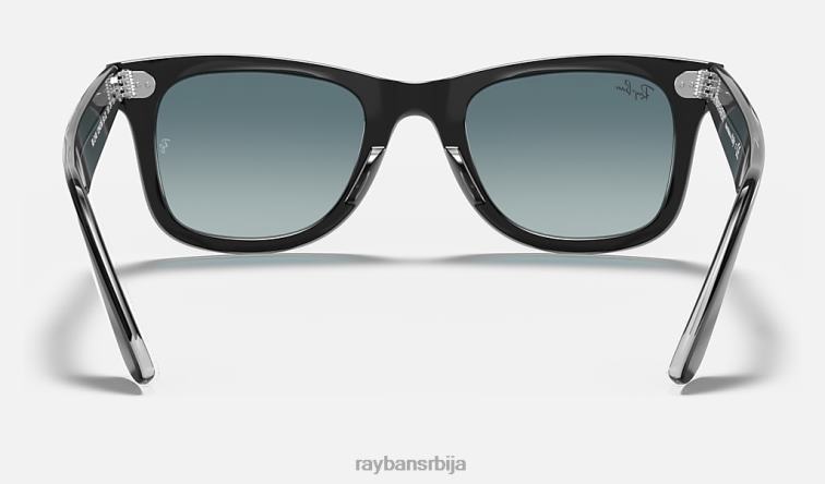 Ray-Ban оригинал ваифарер бицолор P0HP1052 наочаре за сунце полирано црно на транспарентно/плаво мушкарци