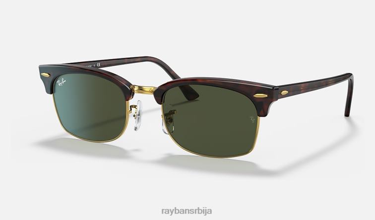 Ray-Ban цлубмастер скуаре P0HP1059 наочаре за сунце полирана корњача/зелена мушкарци