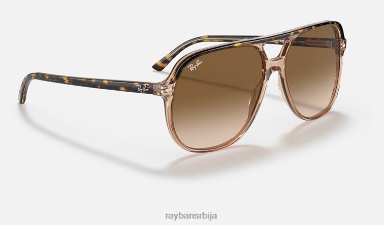 Ray-Ban рачун P0HP105 наочаре за сунце углачана хавана на провидној браон/светло браон мушкарци