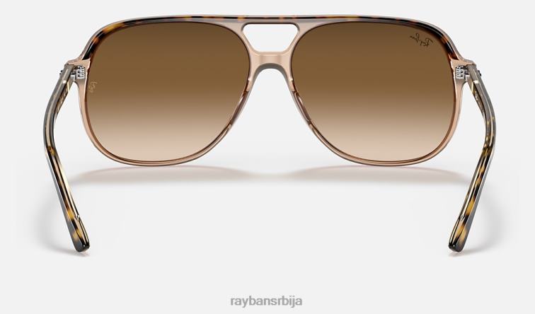 Ray-Ban рачун P0HP105 наочаре за сунце углачана хавана на провидној браон/светло браон мушкарци