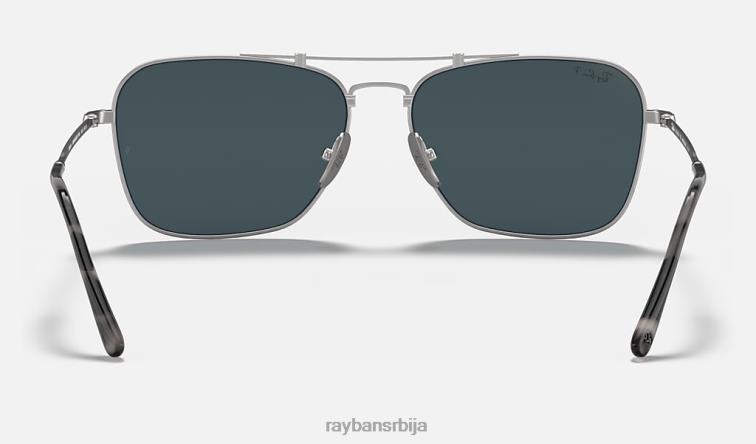 Ray-Ban караван титанијум P0HP1061 наочаре за сунце мат сребрно/плаво мушкарци