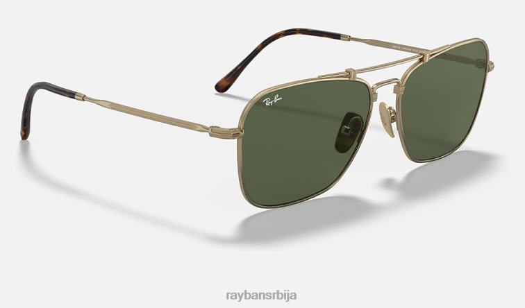 Ray-Ban караван титанијум P0HP1071 наочаре за сунце мат златно/зелена мушкарци