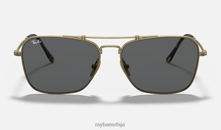 Ray-Ban караван титанијум P0HP1072 наочаре за сунце мат антикно злато/сива мушкарци
