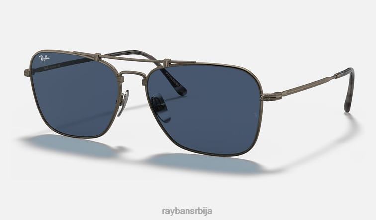Ray-Ban караван титанијум P0HP1073 наочаре за сунце мат сива/плава мушкарци